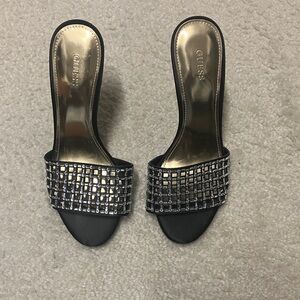 Guess Black and Silver Embellished Heels brand new!
